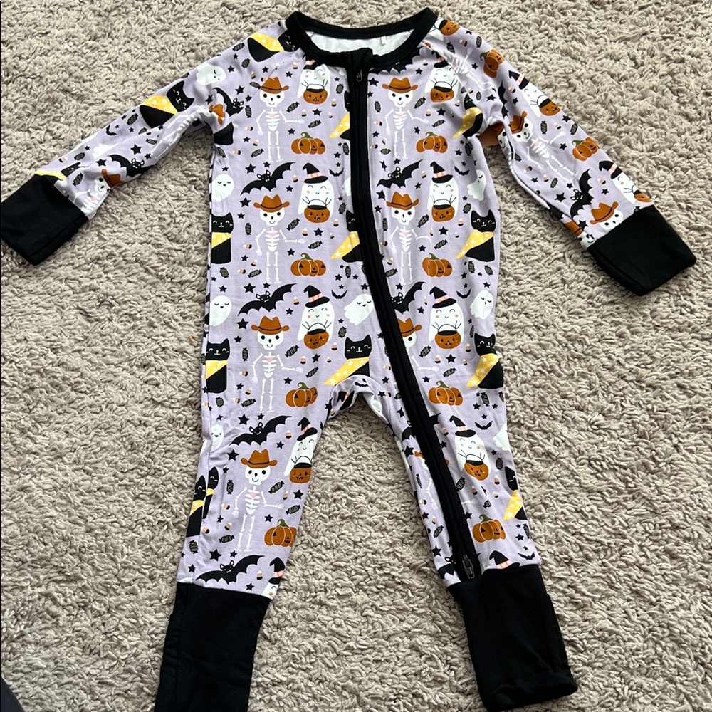 Emerson And Friends Purple Cowboy Halloween Zippy Pajamas